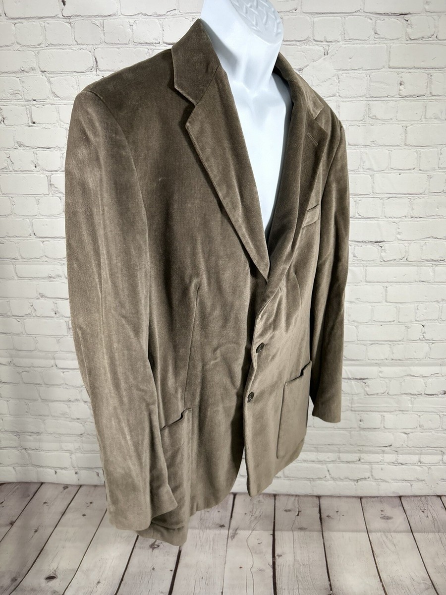 【COOR】 Faux Suede 3 Button Blazer / 追跡付 Le Collezioni Structure Brown Suede Corduroy 3-Button Jacket