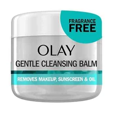 Olay Gentle Cleansing Balm Makeup Remover, Fragrance Free, 3.4 Fl Oz, Hydrating 
