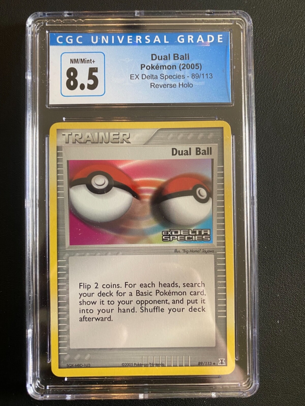 POKEMON TCG DUAL BALL 89/113 EX DELTA SPECIES REVERSE HOLO CGC 8.5!!