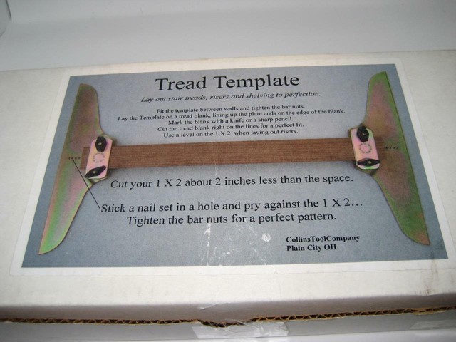 Collins Tool Company Zinc Plated Steel Stair Tread Template Set MADE IN USA EBay Collins tool company zinc plated steel stair tread template set made in usa ebay