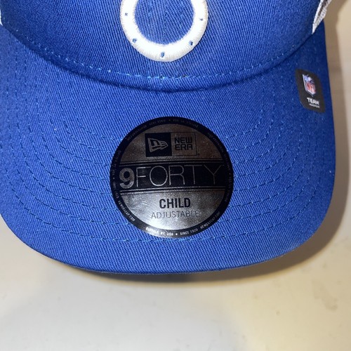 NFL Indianapolis Colts 9FORTY New Era Child Jr Cap / Hat White & Blue - Picture 2 of 8