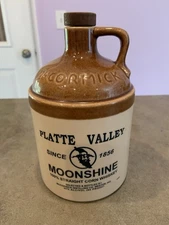 Platte Valley Moonshine Jug Quart Sz McCormick Distillery Advertising Promo