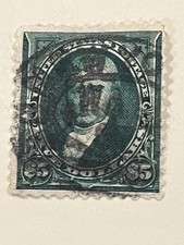 US Stamp Scott #263 Marshall Used VG Dark Green $5.00 Bureau Issue See Below