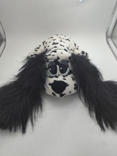 Vtg GALOOB Pound Puppy White Black spots BRUSHABLE Long EARS plush Dalmatian HTF