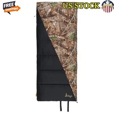 Rectangular Sleeping Bag 35 Degree Quilted Comforter Two-Way Zipper Stuff Sack