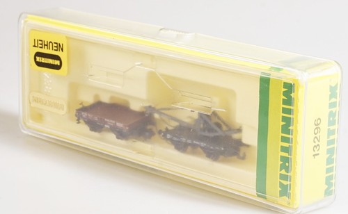 (0882) Minitrix Spur N Güterwagen Kranwageneinheit der DRG Nürnberg | Condition: Gebraucht