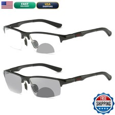 willochra Sports Transition Photochromic Bifocal Reading Glasses Men F28 Black