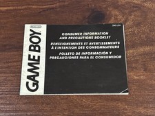 Consumer Information and Precautions Booklet Nintendo Gameboy Manual Only