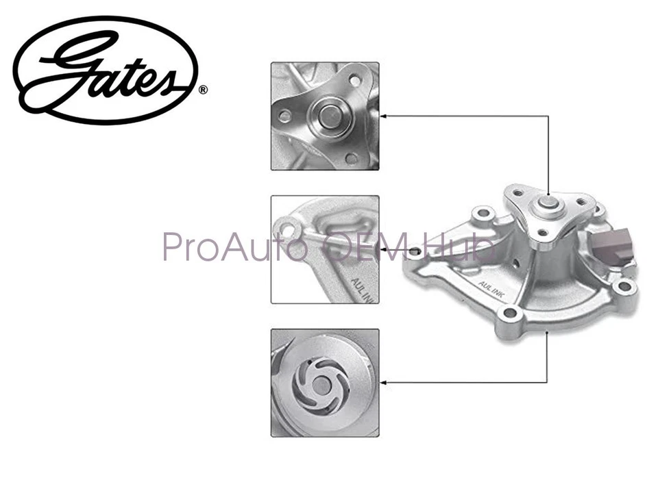 11517648827 Gates Engine water pump with gasket for 2007-15 BMW MINI Cooper 1.6T - Image 3 of 4