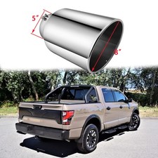 5" Inlet to 8" Outlet 15" Long Exhaust Tip Stainless Steel For Nissan TITAN XD