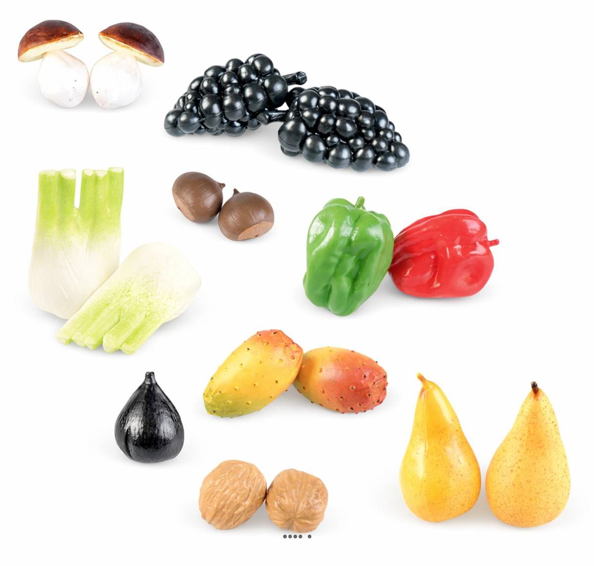 Lot 17 légumes et fruits artificiels d'Automne réutilisables sans pourriture pour déco