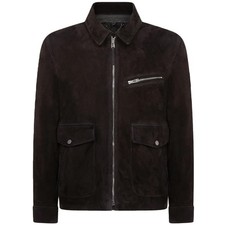 Belstaff Patterson giacca scamosciata lavata nera US 50 / EU 60 $ 1.275 RRP 25" P2P