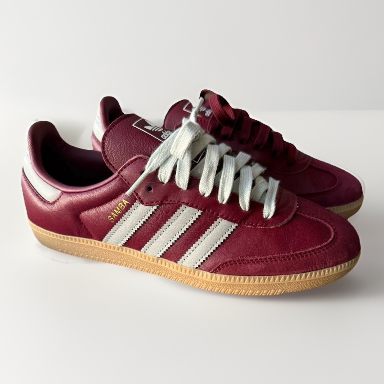 adidas Originals Samba OG W Maroon Crystal Sand Size 8 Men’s  IF7004 image 9