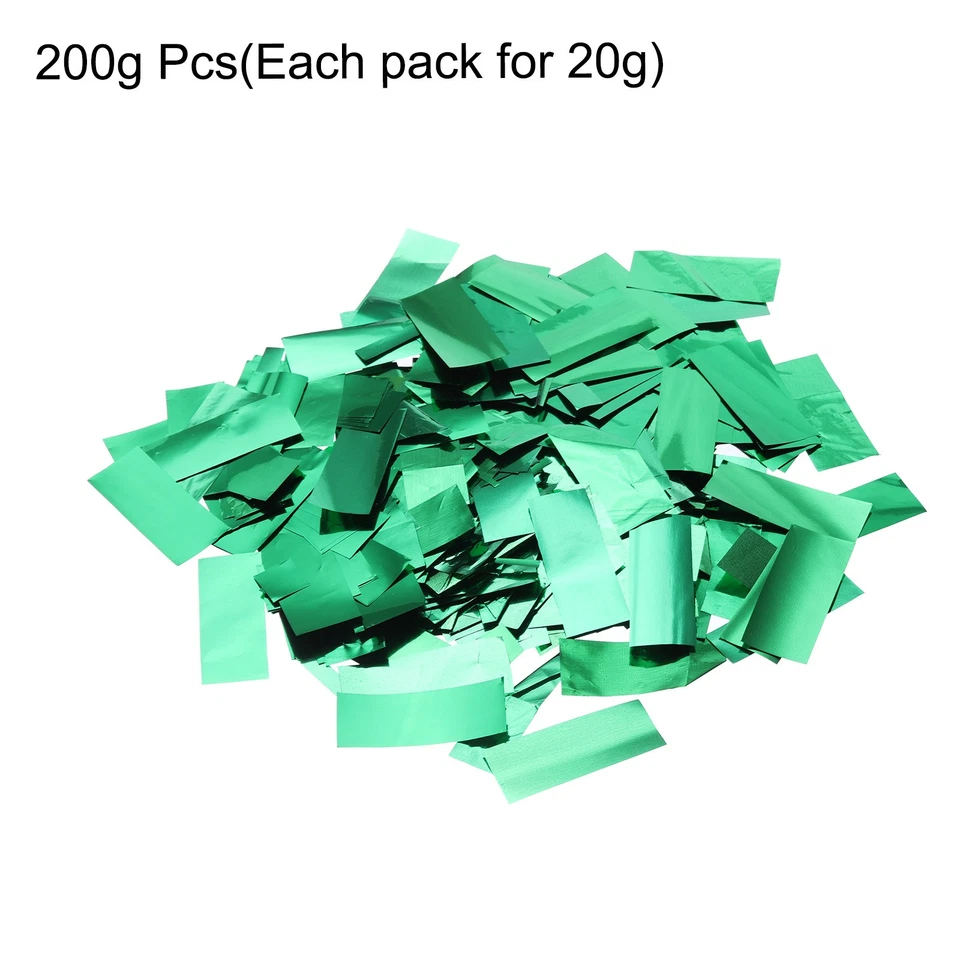 Metallic Green Confetti, Birthday Table Scatter Confetti, 200g / 18oz Foto 3 de 4