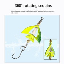 Esca Pesce Volante Rotante Lega Metallo 38g 68cm Esca Pesca Riflettente