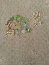 Silver Gold 13  PCs  Stamped  Gucci Gold Tone Button  Zipper Pull 