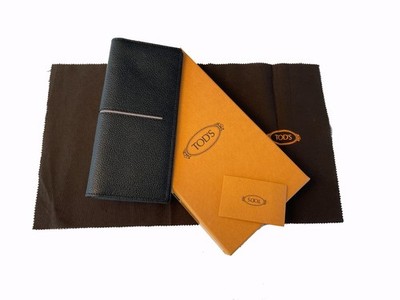 Tod's Italy Black Vest Pocket Wallet Nuova Collection,  XAMACHB7300GFI00V1