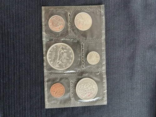1965 Canada - Canadian Mint 6 Coin Proof-Like Set, *80% SILVER*  *IN MINT CELLO*