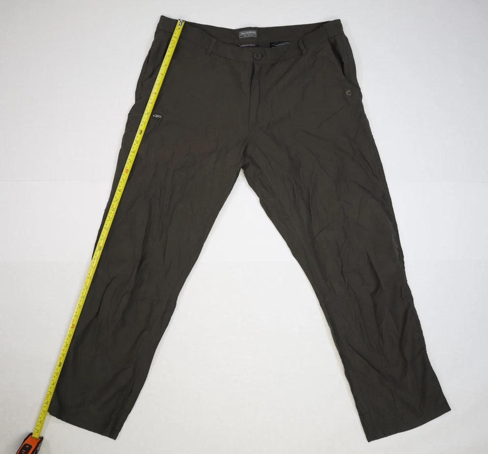 Pantalones Craghoppers Para Hombres 40 Regular Marrón Exterior Senderismo Ligeros Bolsillo con Cremallera Foto 2 de 4