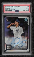 2022 Bowman Chrome Rookie Image Variation 24/25 Luis Gil PSA 9 MINT Auto 06bg