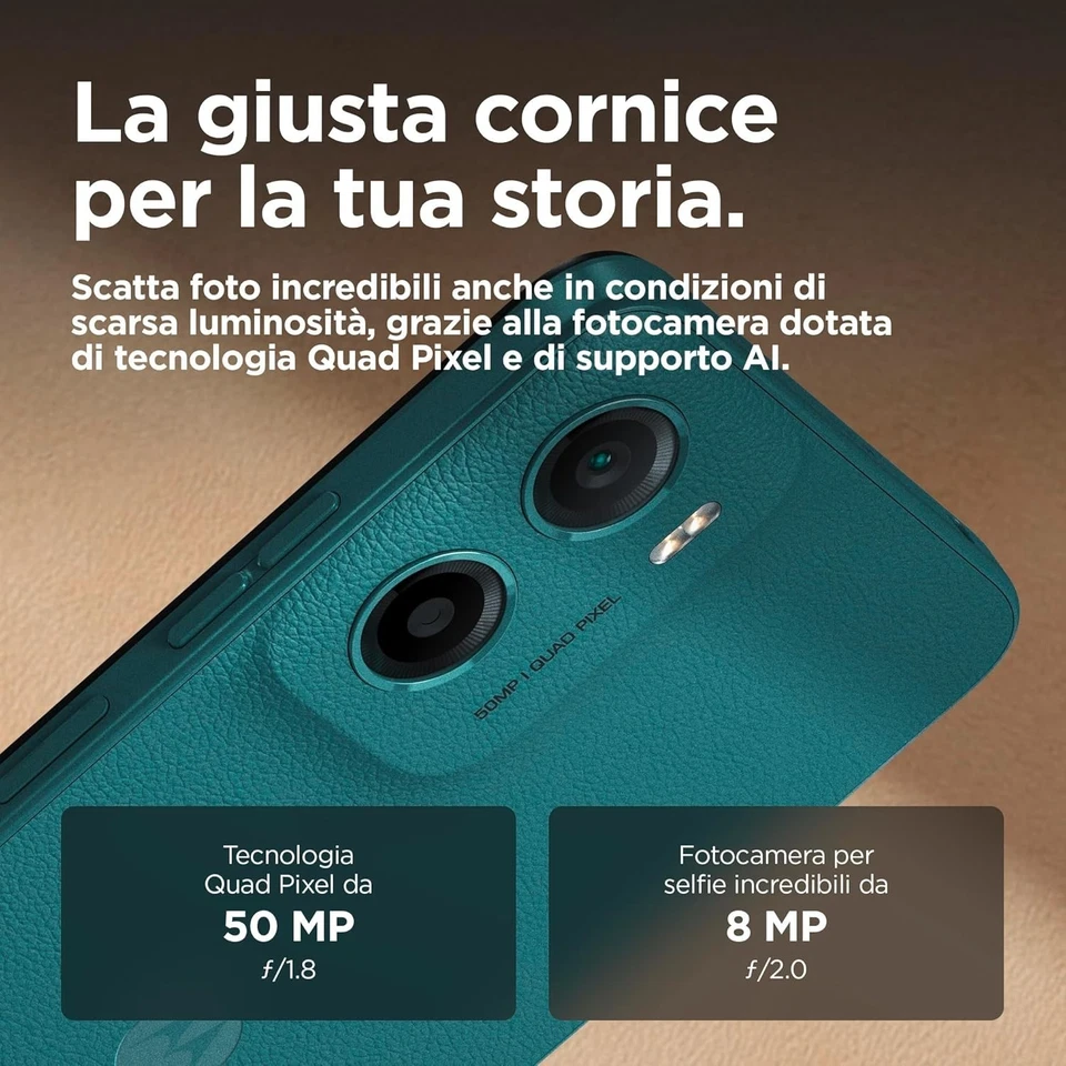 Smartphone Motorola Moto G05 128Gb 8Gb-RAM Dual Sim Garanzia italiana - Verde - Immagine 3 di 4