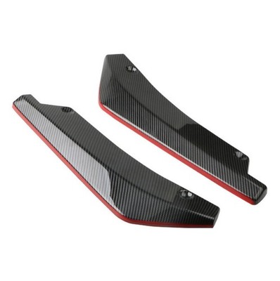 ABS Rear Bumper Lip Splitter Diffuser Body Winglets Side Skirt Extension For Car