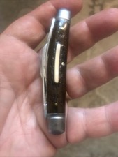 Rare Three Line New York Knife Co Four Bladed Pocket Knife Good Snaps Walden