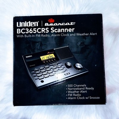 Uniden BC365CRS 500 Channel Scanner and Alarm Clock, Snooze, FM Radio
