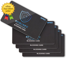 RFID Blocking Card 5 Pack Slim RFID  NFC Blocker for Men Women 1 Card Protec