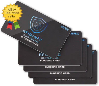RFID Blocking Card  5 Pack  Slim RFID & NFC Blocker for Men Women  1 Card Protec