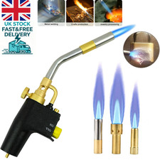 MAPP/Propane Gas Torch 1/3 Nozzles, CGA600 Trigger Start Blow Torch for Welding