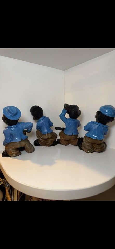 5 figurines musiciens Jazz band VINTAGE (VOIR PHOTOS pour détails