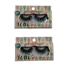 Ioni Wilshire Blvd Blue Ombre Cluster Long Lashes 2 Pack 3D Faux Mink Handmade