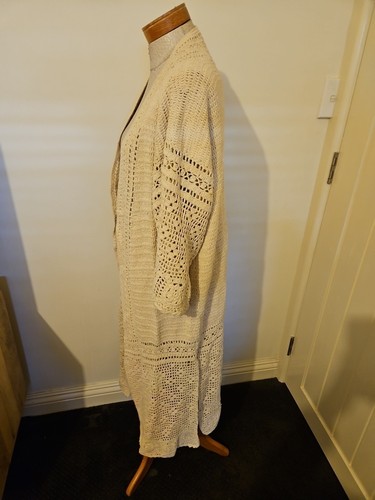 Lovely Arnhem Long Crochet Look Coat Size Xs/ S Good Con - Picture 2 of 6
