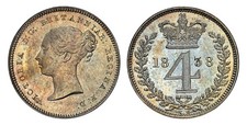 GREAT BRITAIN. Victoria 1838 AR Maundy Set. NGC MS66-MS64. KM MDS86; S-3916