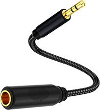 1/4-Inch 6.35Mm Female to 3.5Mm 1/8-Inch Male Stereo Audio Adapter Cable - 1