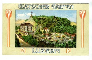 Gletscher Garten Glacier Garden Brochure Lucerne Switzerland Labyrinth 1920's