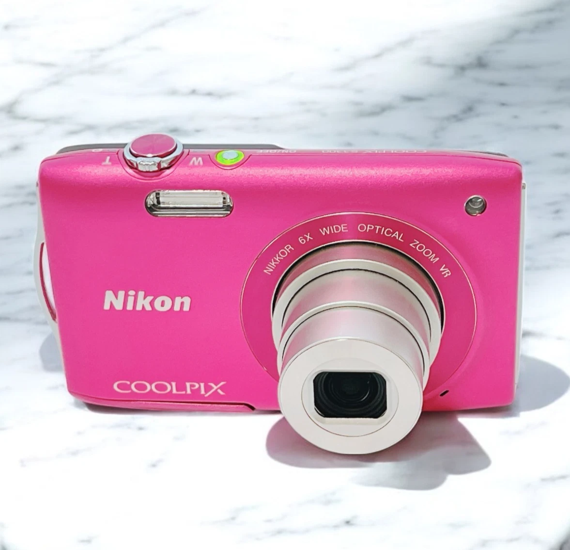 Nikon COOLPIX S3300 Strawberry 6x Zoom 16.0MP Digital Camera