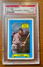 1972 Kellogg's Baseball Greats # 15  Ty Cobb  (HOF)  PSA  MINT 9 - Very Nice!!!