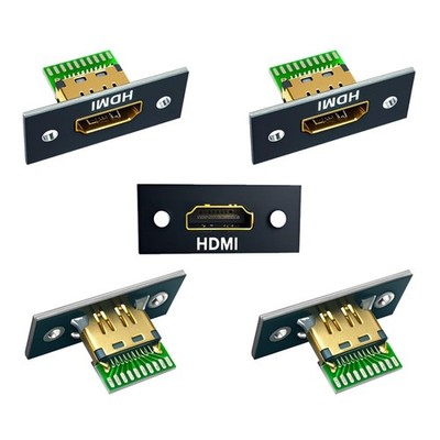 5 Pack HDMI DIY Connector, HDMI 2.1 8K 19Pin Gold Plated Female Socket Port R...
