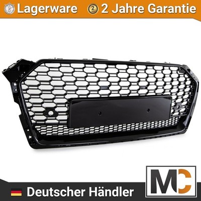 Frontgrill in Wabendesign Kühlergrill Schwarz Hochglanz passend für Audi A5 F5