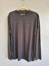 Ariat Tek Charger Logo Long Sleeve Shirt Men's Size Large Black Heather/Black