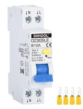 DIHOOL 10A FI/LS Schutzschalter 30mA 0.03 2-polig RCBO B10A