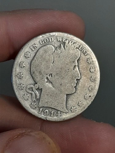 1914- S Barber Half Dollar