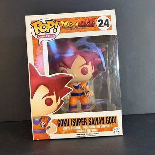 Funko Pop DBZ Goku Super Saiyan God #24 New Box Wear w/ Protector