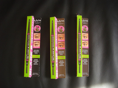 3x NYX Blade & Shade Augenbrauenstift NEU VEGAN 16H Halt Wischfest NANO Schwarz