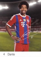 Dante Fc Bayern MüNchen Autogrammkarte Saison 2014/2015 Faksimile #FP531