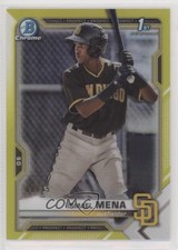 2021 Bowman Chrome Prospects Yellow Refractor 8/75 Ismael Mena #BCP-36 nd3