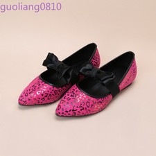 Scarpe decolte donna leopardate ecopelle fiocco moda formale retrò slip on