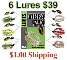 (6 Pack) 1/2 oz. VIBRA MAX Spinnerbait! PHOENIX In Line Blade Design! 46% Off!